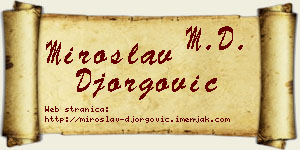 Miroslav Đorgović vizit kartica